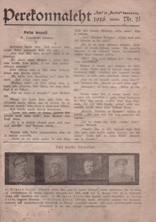 Perekonnaleht 1916 Neli venda.jpg