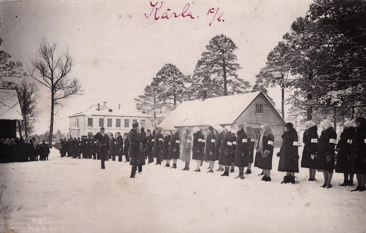 Saare mk Kärla kompanii võidupüha paraad 1931.jpg